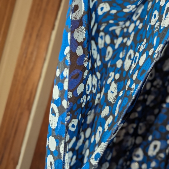 Cato Blue and White Swim Coverup with Floral Pattern - Picture 8 of 8